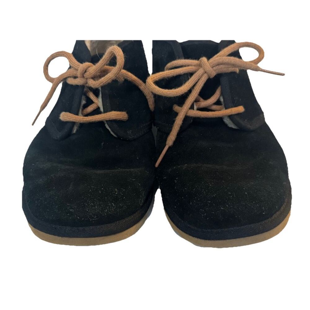 UGG Maksim Chukka Boots Black Suede Lace-Up Sheepskin Casual Comfort Men’s Sz 8 - Picture 4 of 11